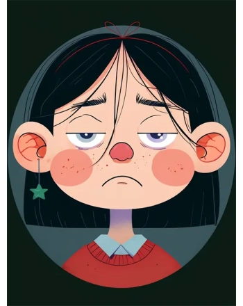 Whimsical Cartoon Girl