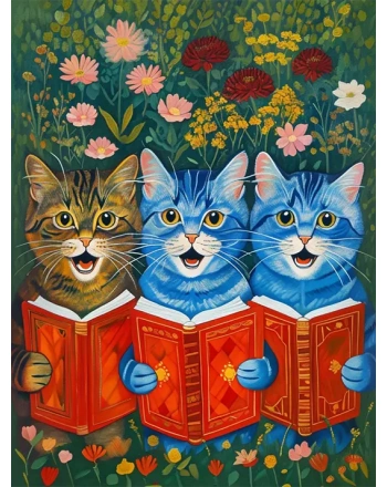 Whimsical Singing Cats