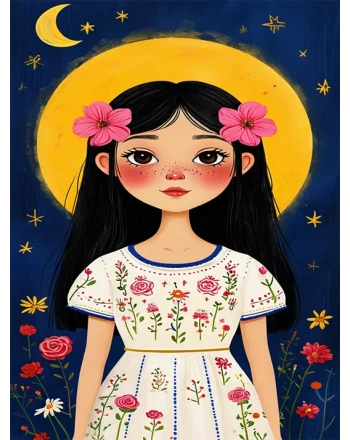Whimsical Young Girl