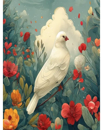 White Pigeon Painting