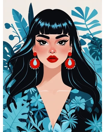 Woman with Glossy Hair
