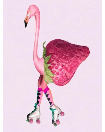 pink flamingo painting