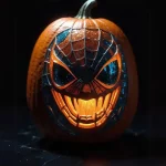 spiderman pumpkin painting
