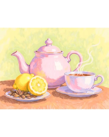 tea with lemon and spices